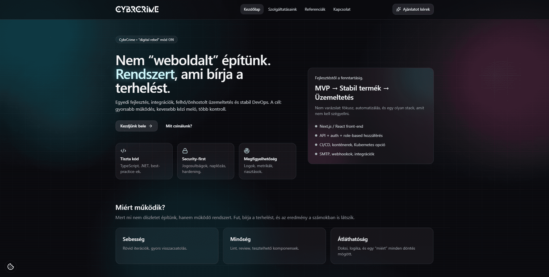 CybrCrime weboldal bélyegkép