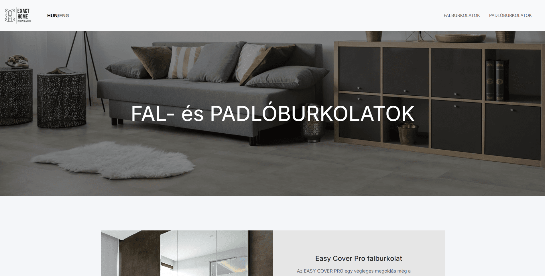Easy Cover Pro termékbemutató oldal bélyegkép